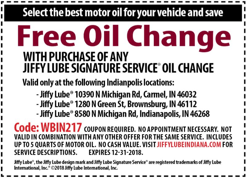 Buy One Get One Free | Jiffy Lube Indiana