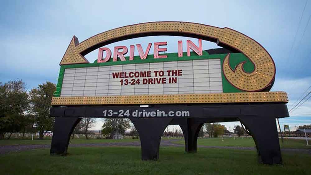drive-in theater marquee
